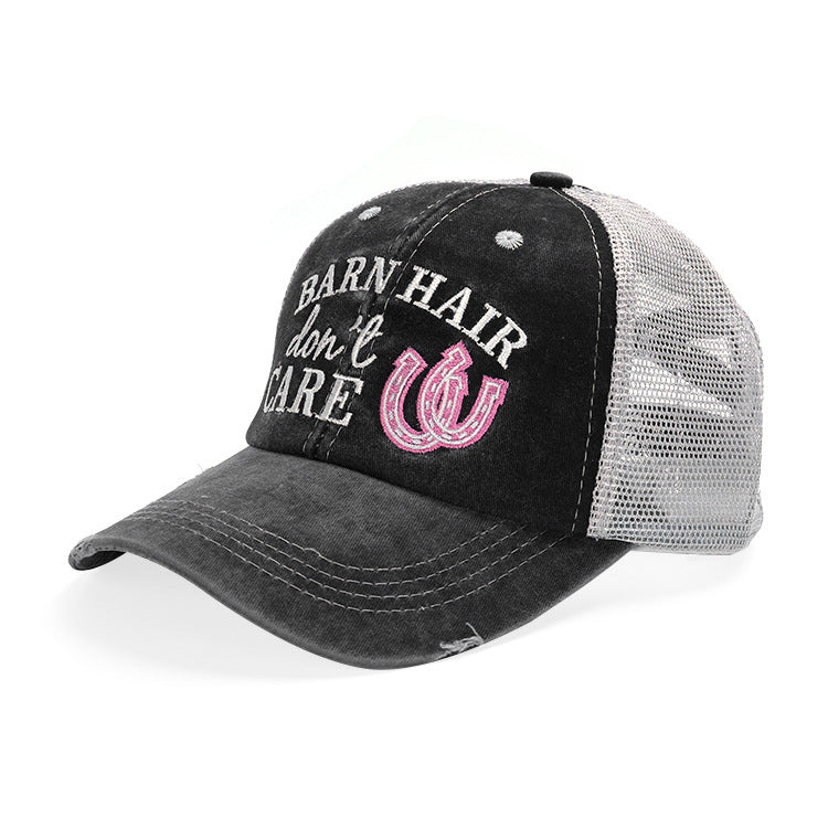 Wholesale Ponytail Embroidered Cotton Baseball Caps